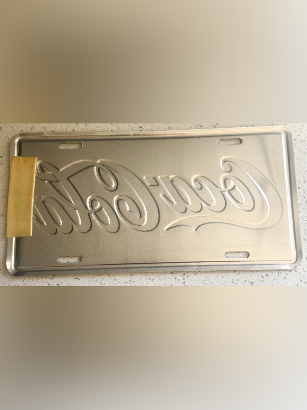 Coca-Cola Black Gold Novelty Collectible License Plate Sign Metal - Picture 5 of 5